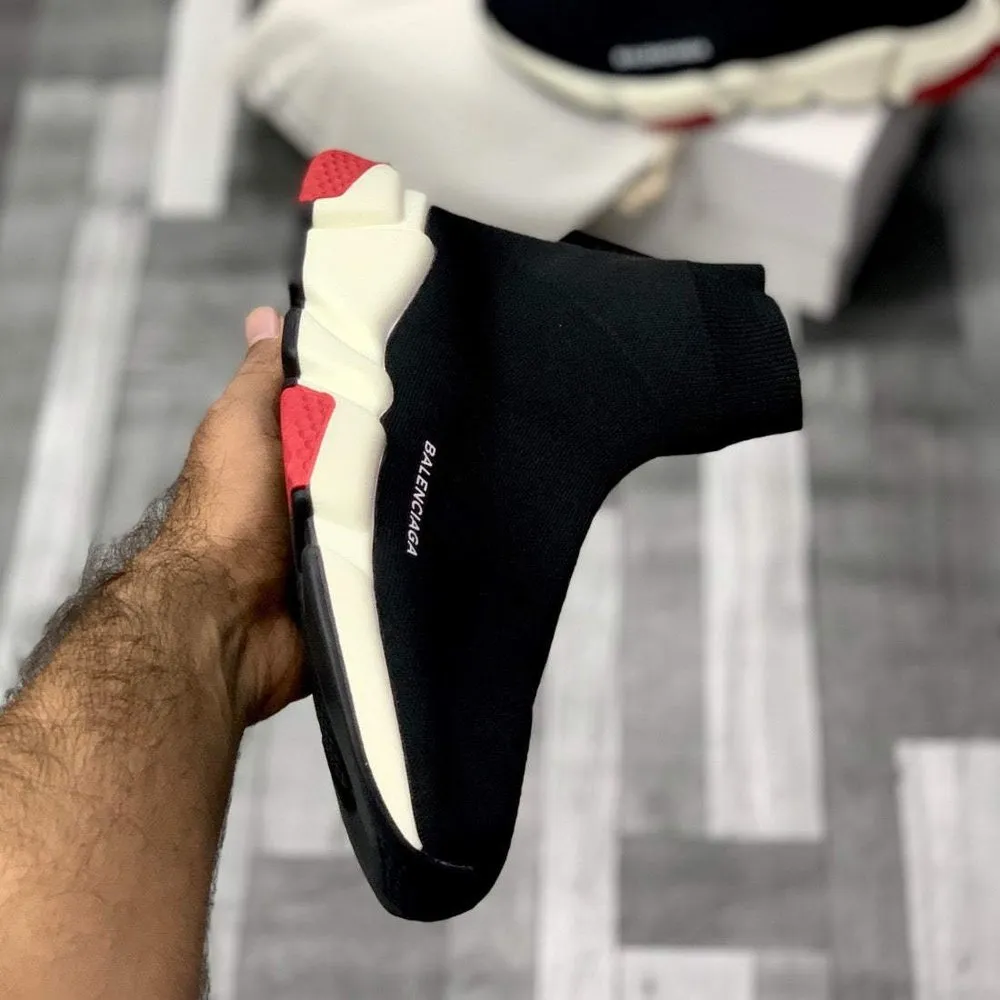 Balenciaga Speed Trainers (Bred) | Black & Red Colorway