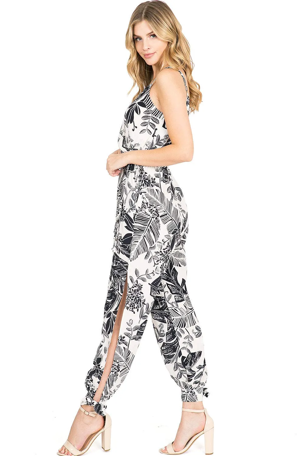 Bali Floral Surplice Jumpsuit