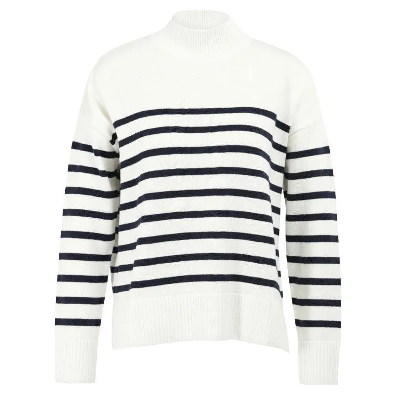 Barbour Pearl Ladies Knit Jumper - Ecru Stripe