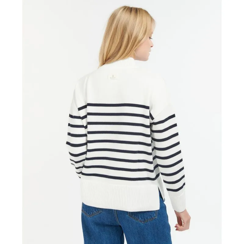 Barbour Pearl Ladies Knit Jumper - Ecru Stripe