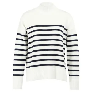 Barbour Pearl Ladies Knit Jumper - Ecru Stripe