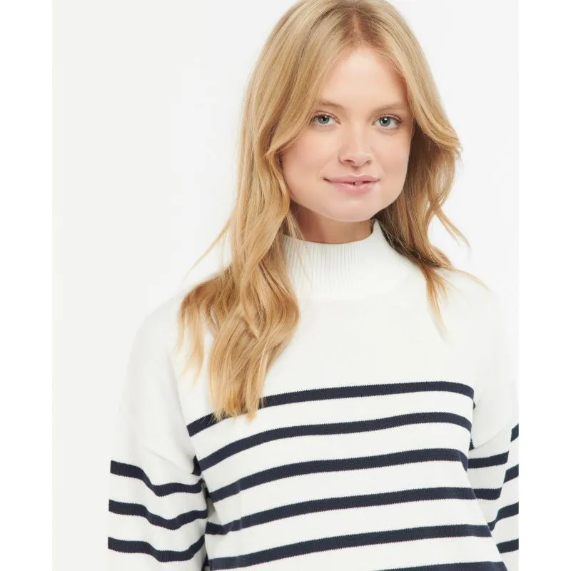 Barbour Pearl Ladies Knit Jumper - Ecru Stripe