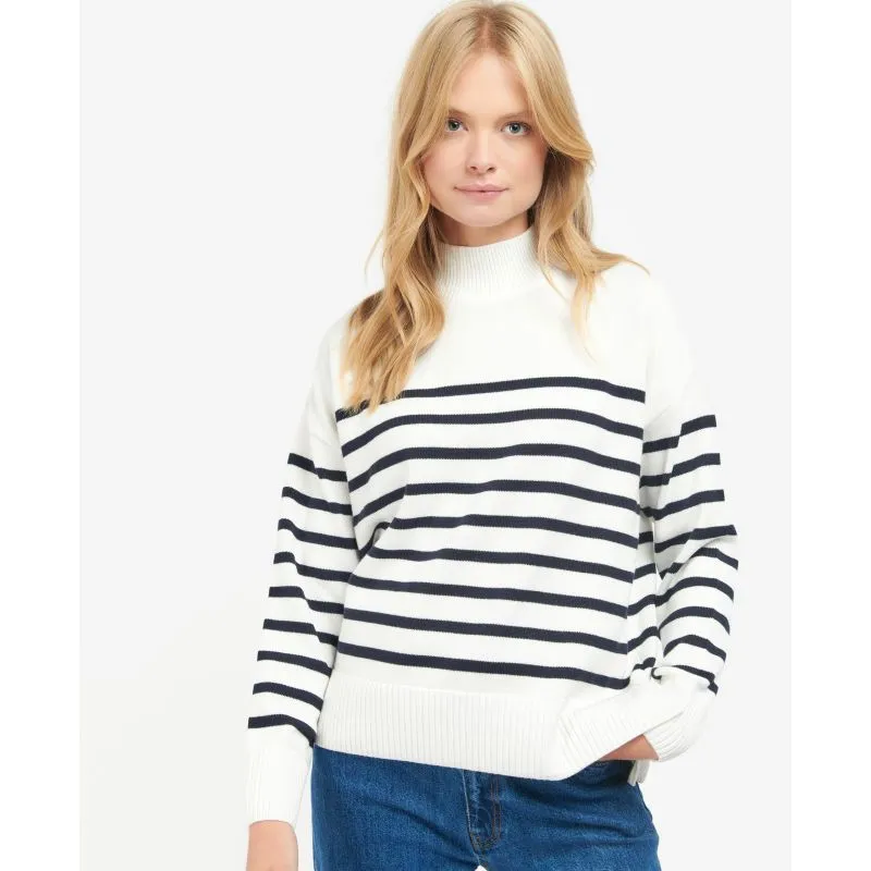 Barbour Pearl Ladies Knit Jumper - Ecru Stripe