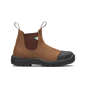 Boots - Blundstone Work & Safety, Rubber Toe Cap, Saddle Brown, 169