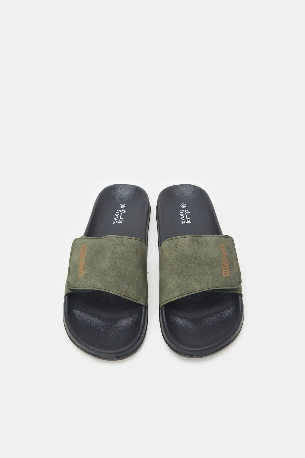 Boys Green Velcro Slide