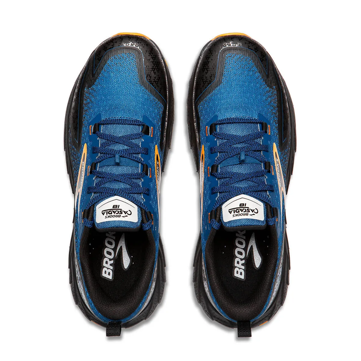 Brooks Cascadia 18 Mens | Blue Sapphire/black/orange