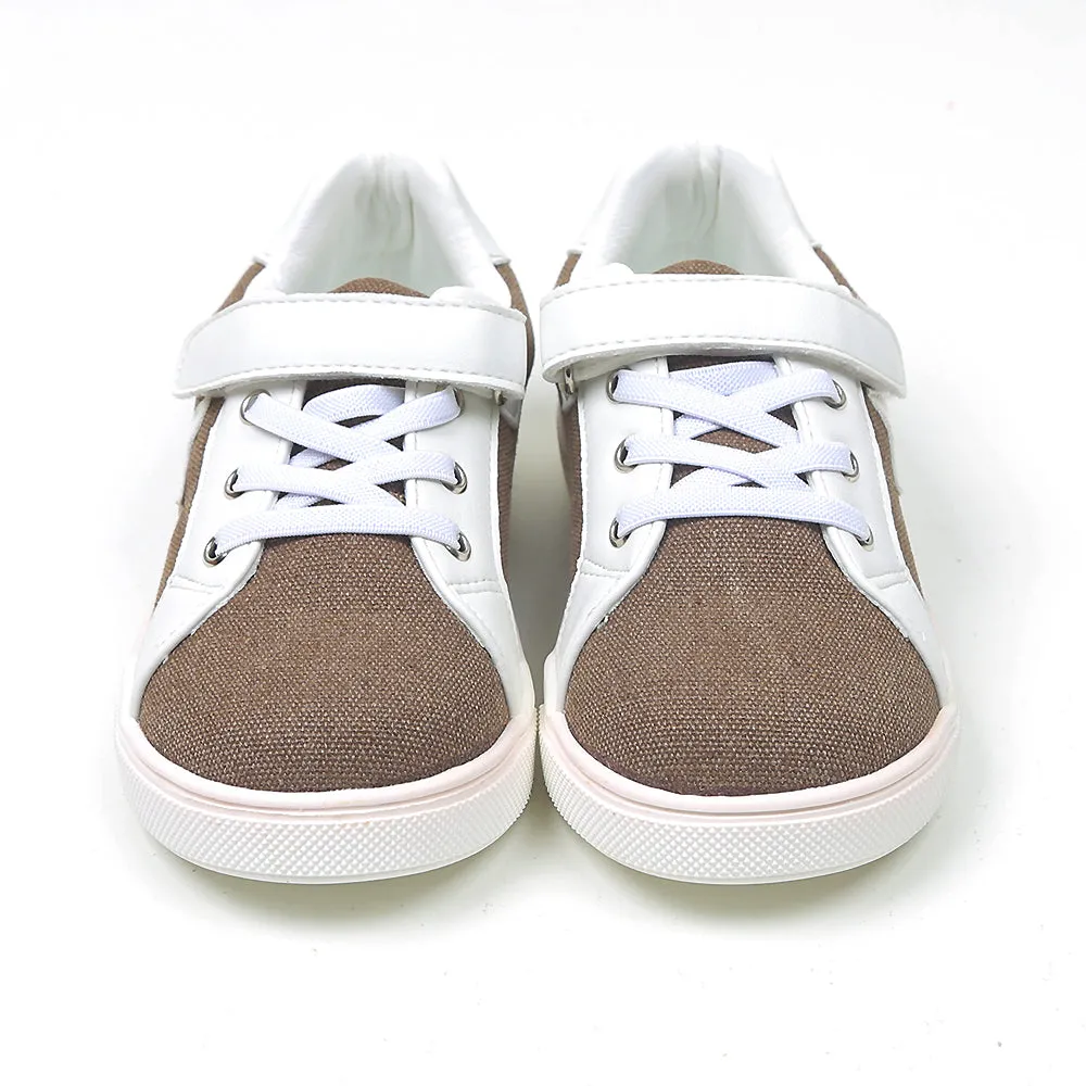 Casual Boys Sneakers - White / Brown