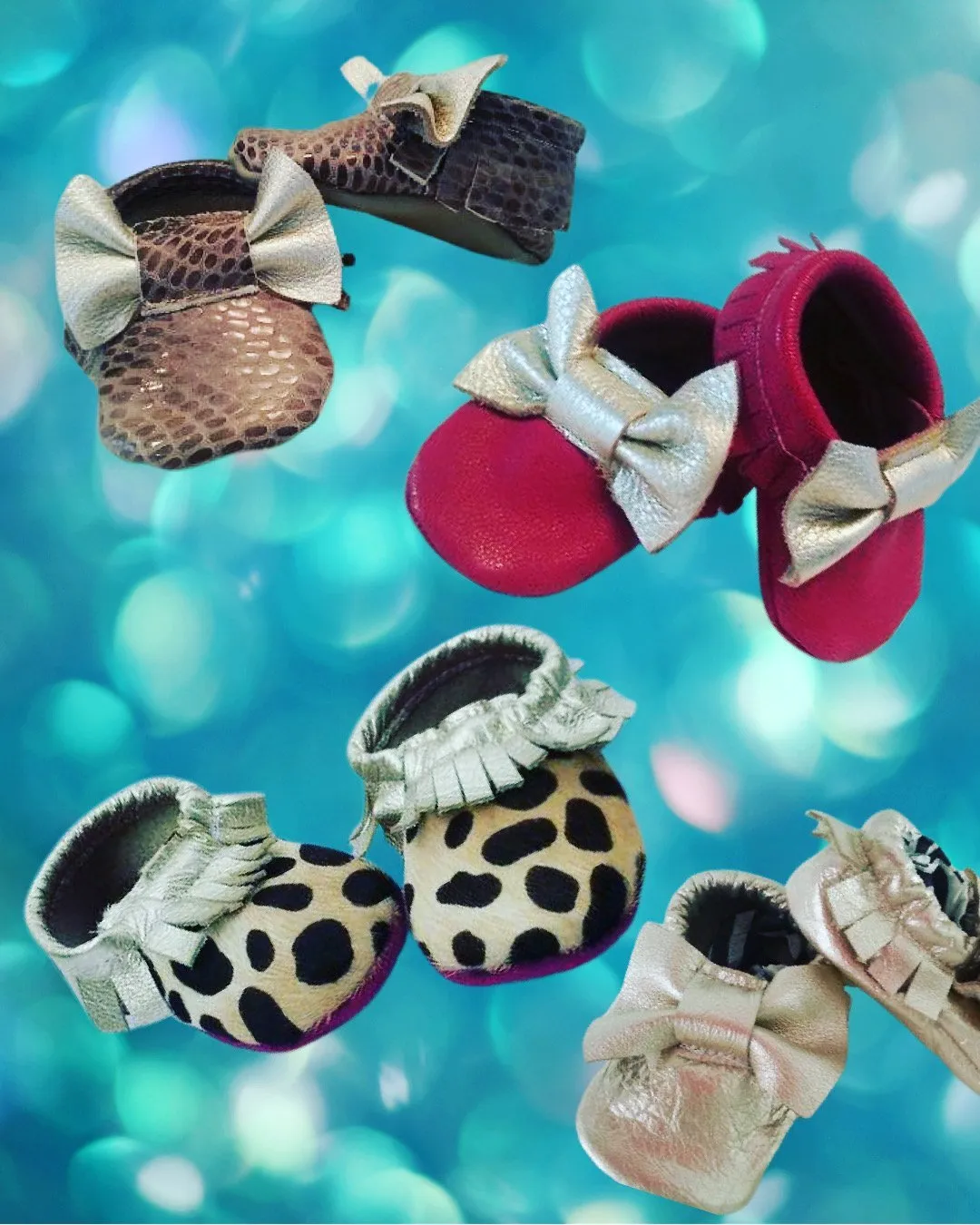 Cheetah Glam Baby Leather Moccasins