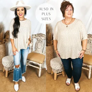 Corner Cafe Ribbed Poncho Top in Oatmeal