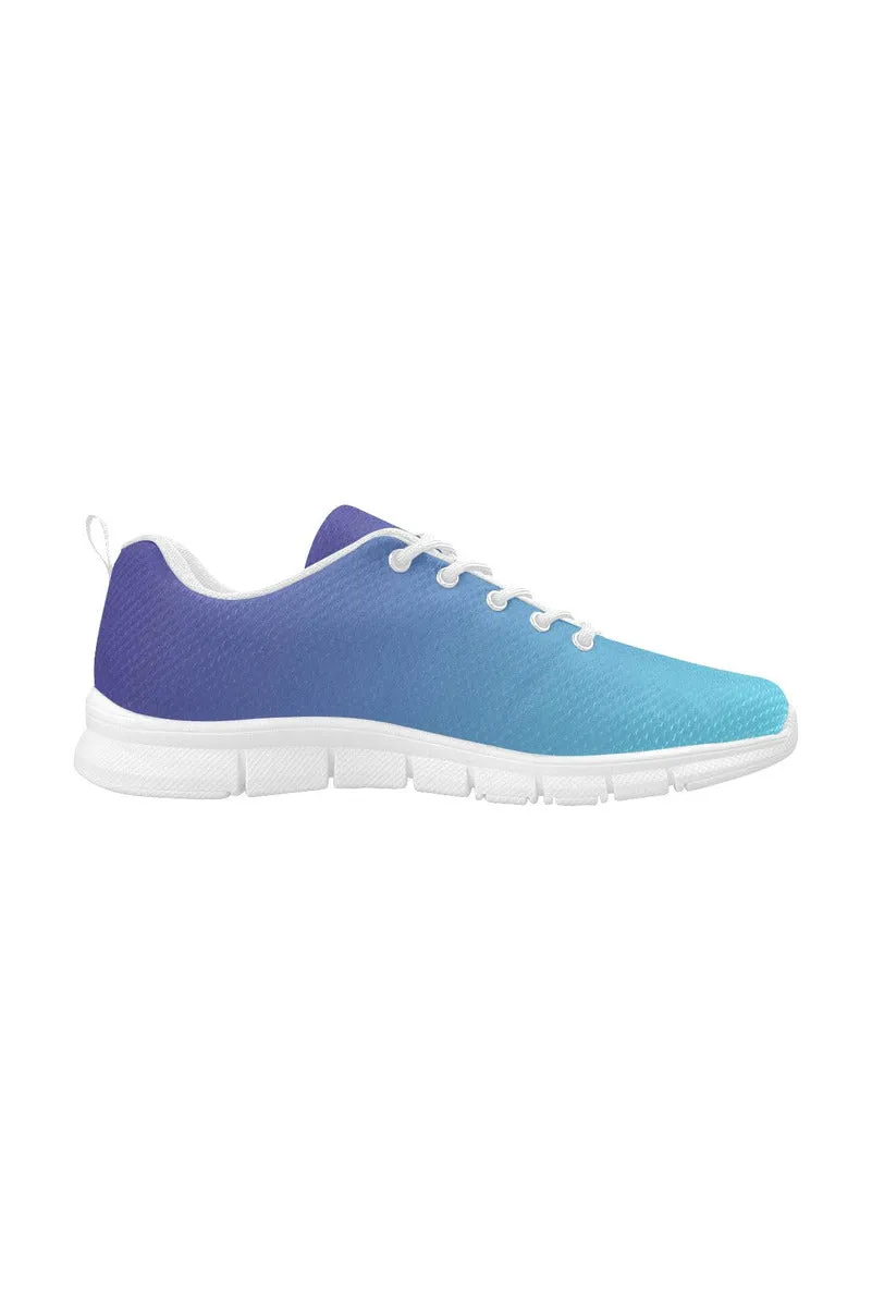 Cyan to Blue Women's Breathable Running Shoes (Model 055)