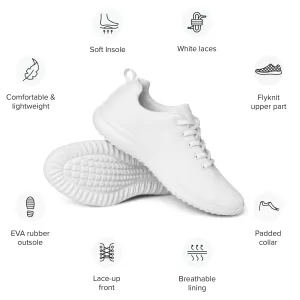 DASH White Women’s Athletic Shoes Lightweight Breathable Design by IOBI Original Apparel