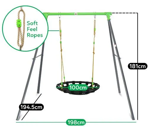 Dynamic Sports Fennic Fox Nest Metal  Swing Set