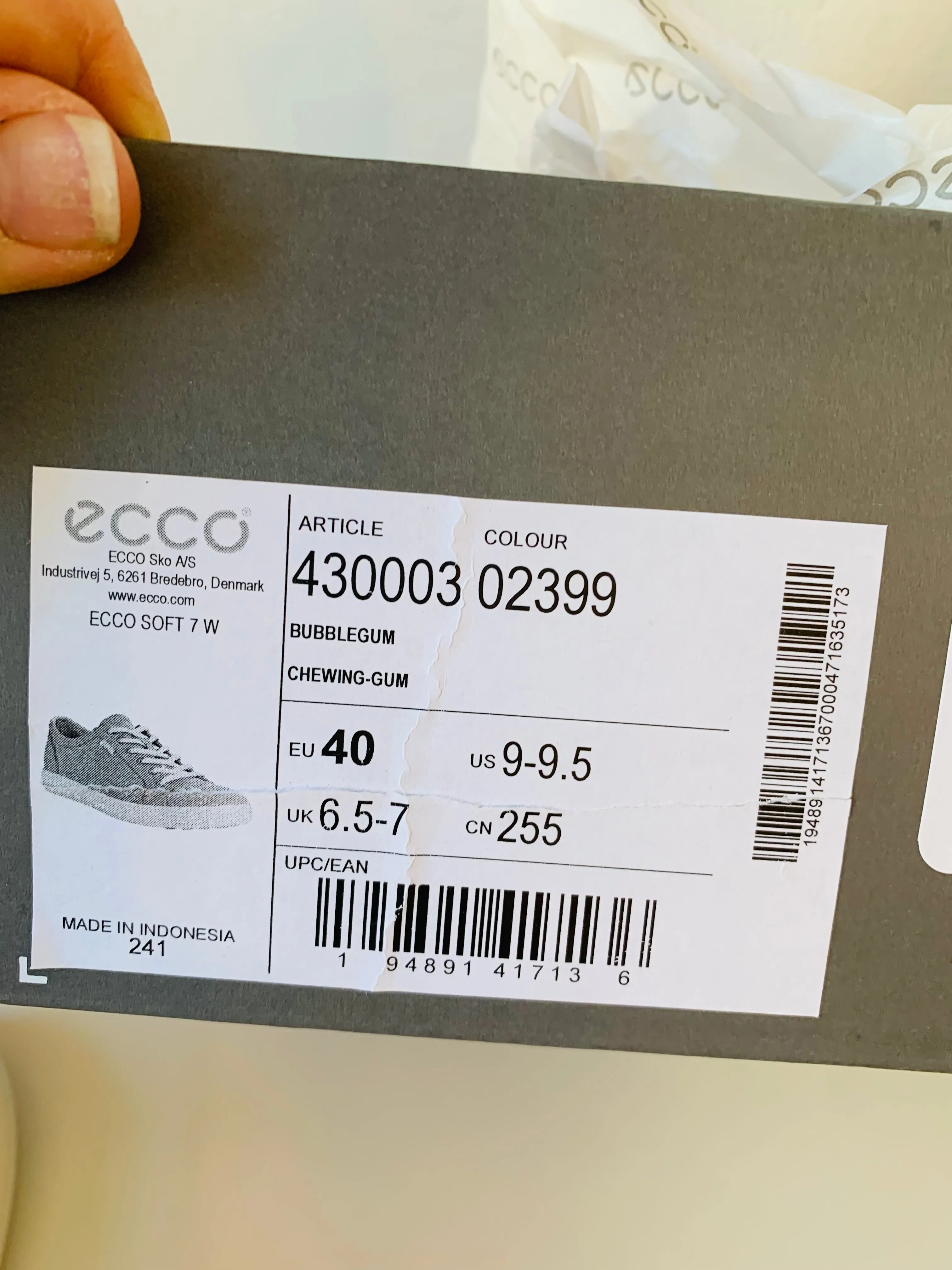 Ecco Soft 7 Women’s Bubble Gum Leather Sneaker Size 40 (US 9-9.5) New in Box