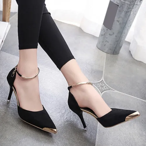 Elegant Two-Piece and Metal Design Pumps For Women