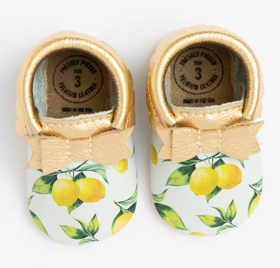 Freshly Picked Lemonade Bow Soft Sole Moccasins