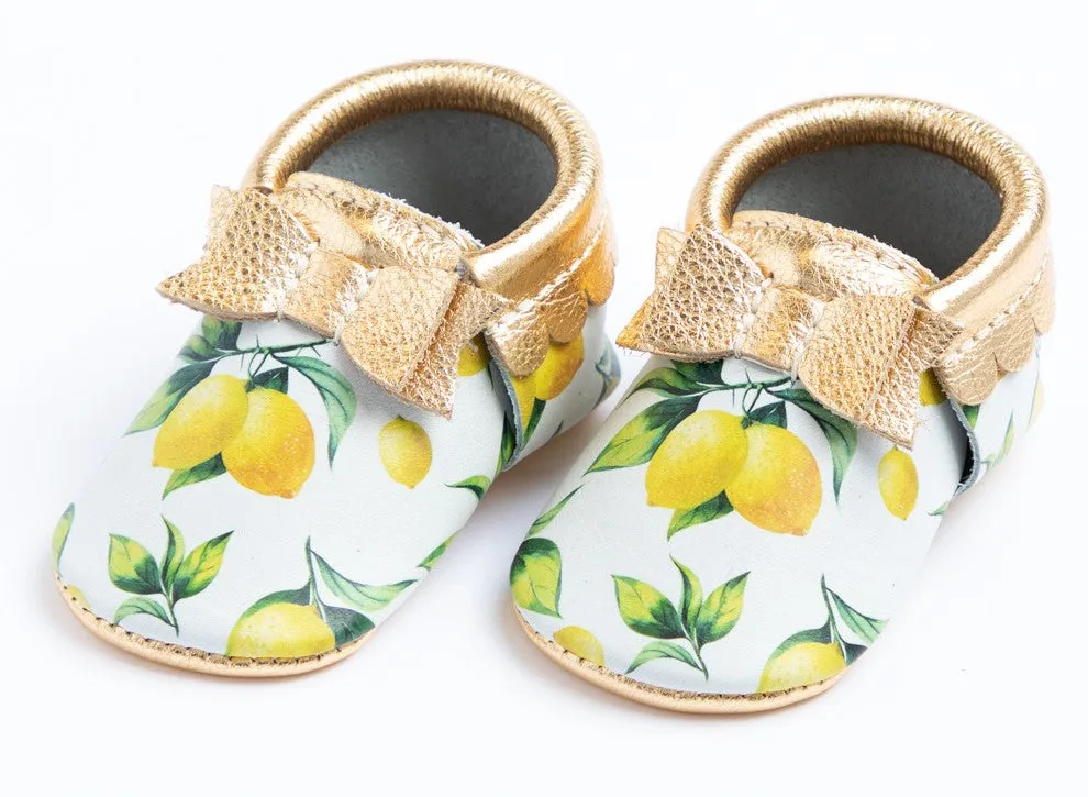 Freshly Picked Lemonade Bow Soft Sole Moccasins