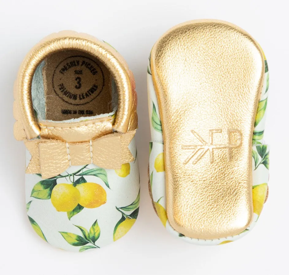 Freshly Picked Lemonade Bow Soft Sole Moccasins