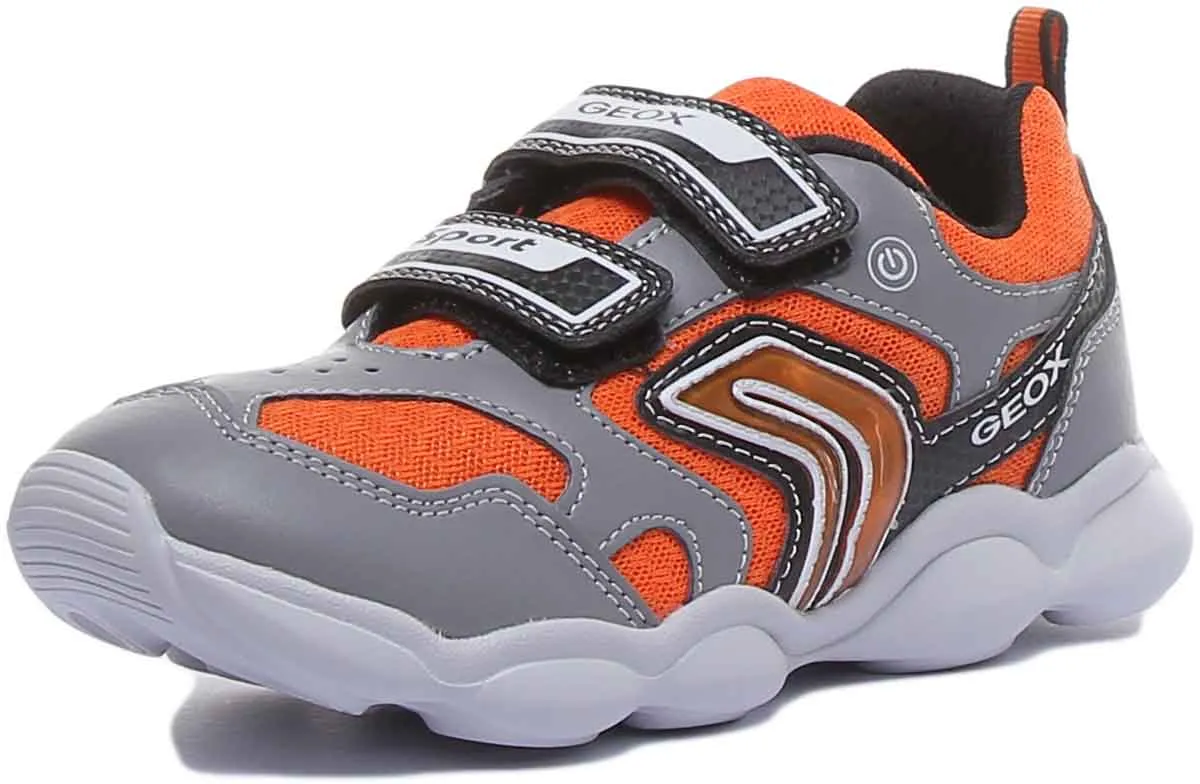 Geox J Munfrey In Grey Orange