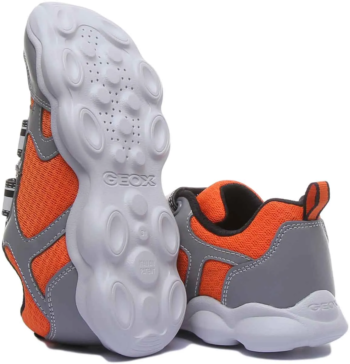 Geox J Munfrey In Grey Orange