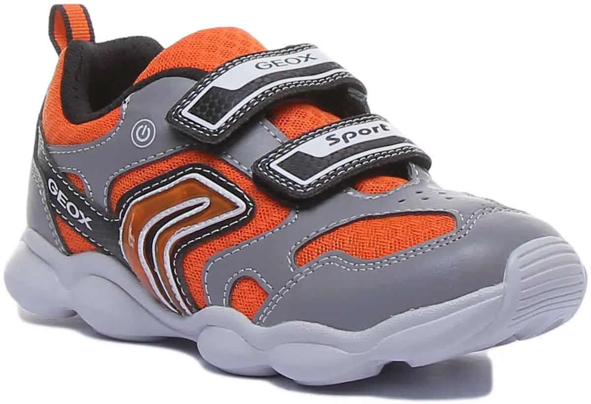 Geox J Munfrey In Grey Orange