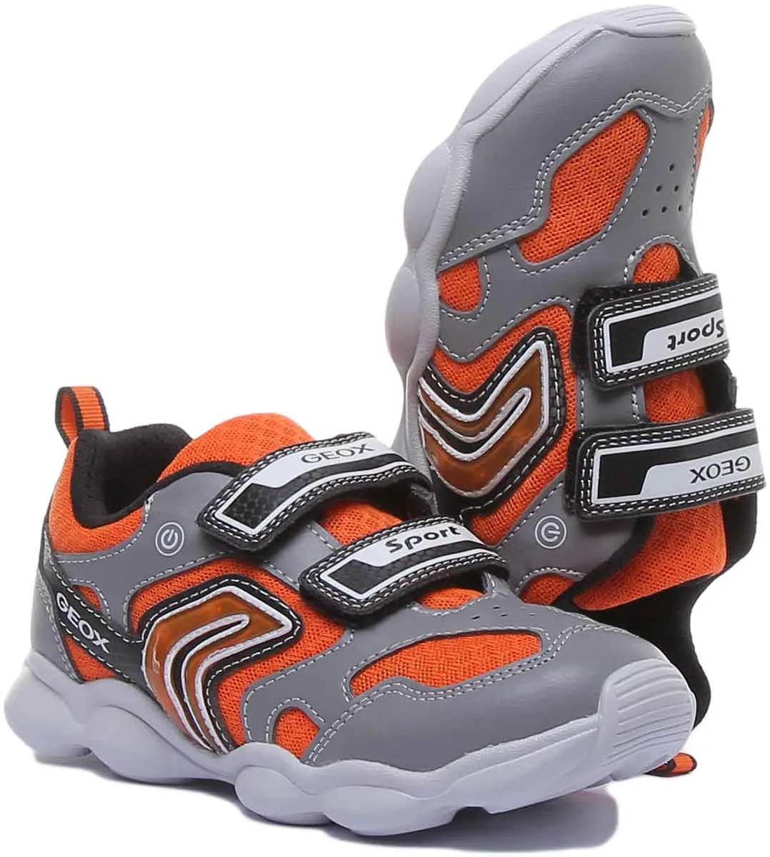 Geox J Munfrey In Grey Orange