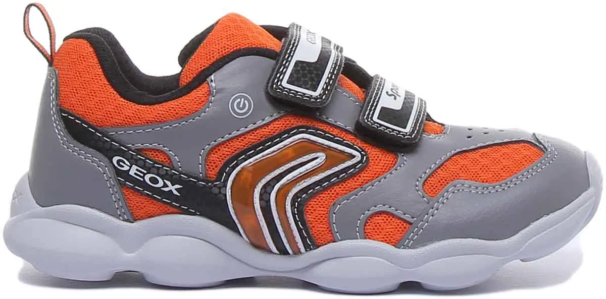 Geox J Munfrey In Grey Orange