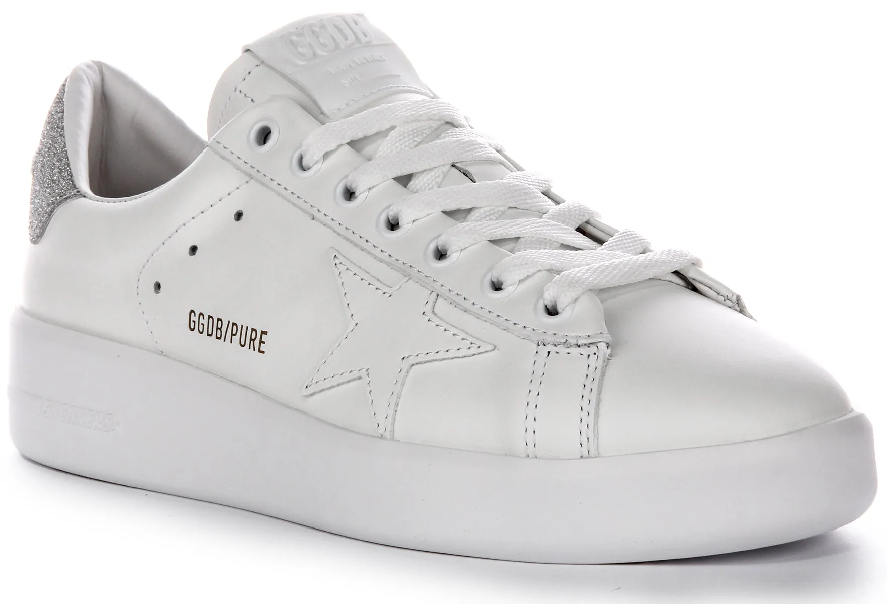 Golden Goose Pure Star New In White Silver For Women