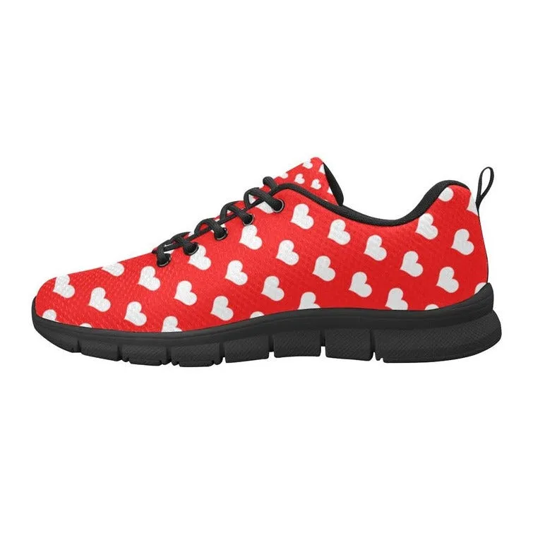 Heart Red Women's Breathable Running Shoes