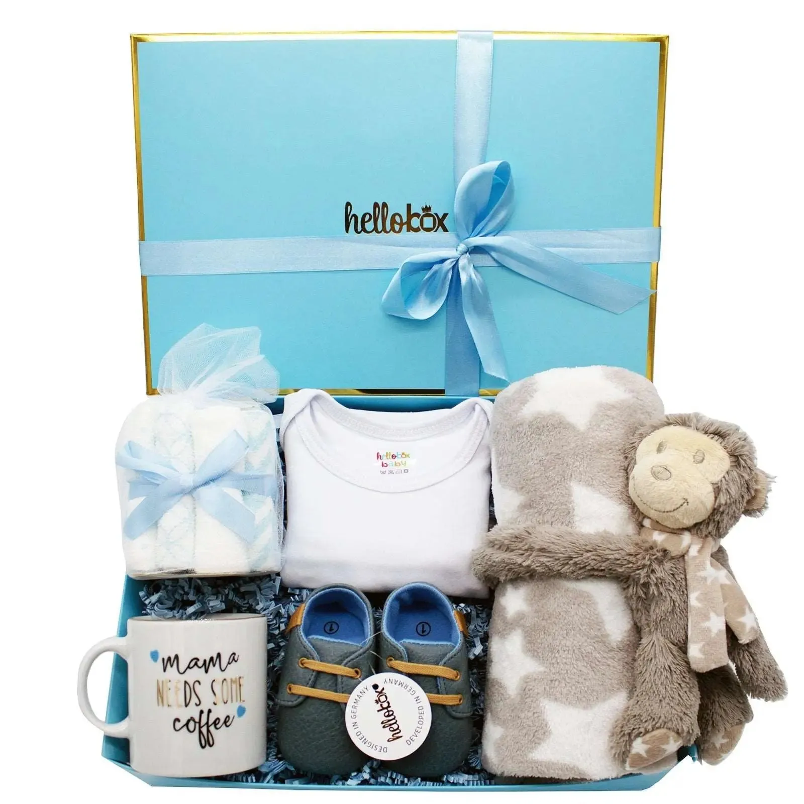 HELLOBOX! 5PC Infant/Newborn Gift Set (Monkey)