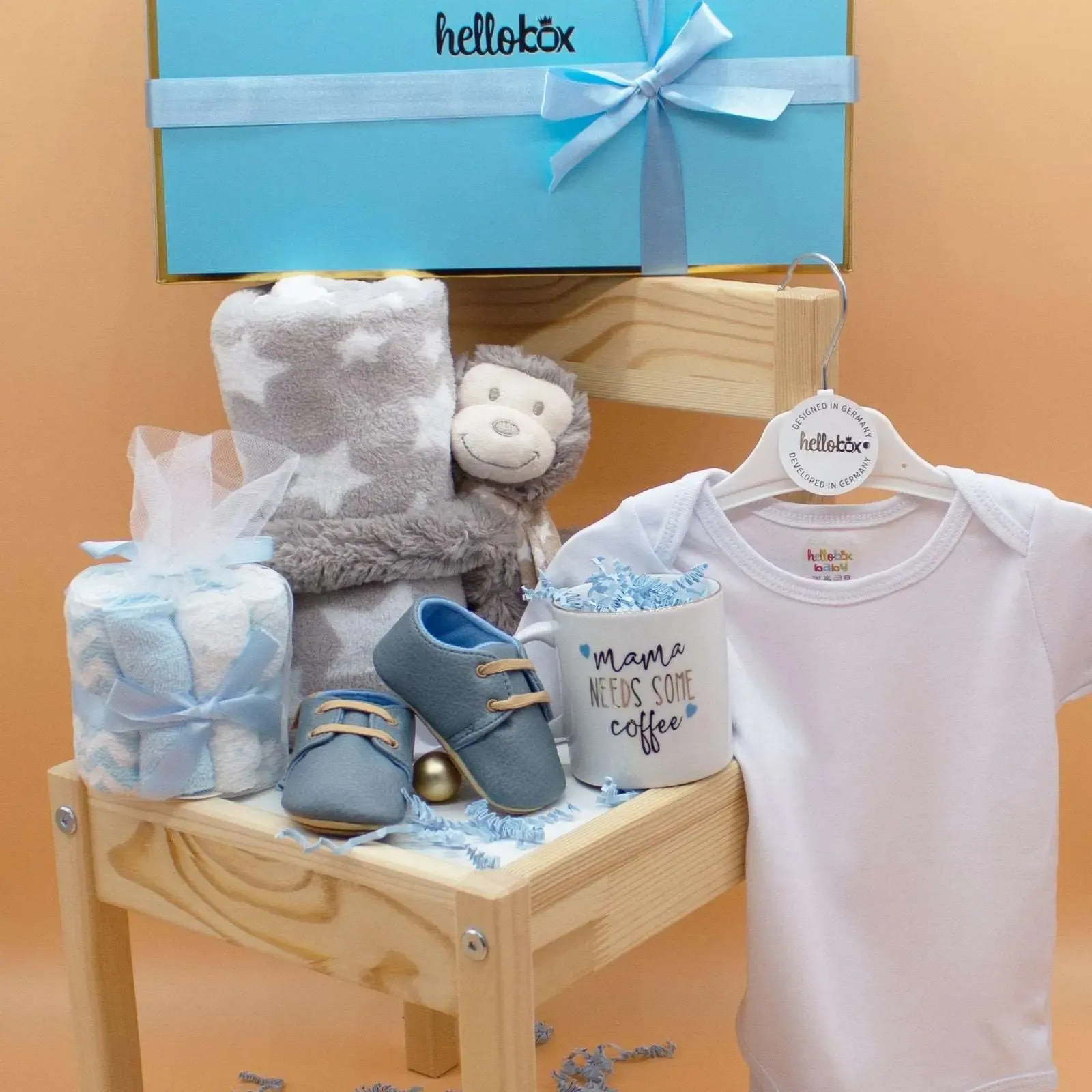 HELLOBOX! 5PC Infant/Newborn Gift Set (Monkey)