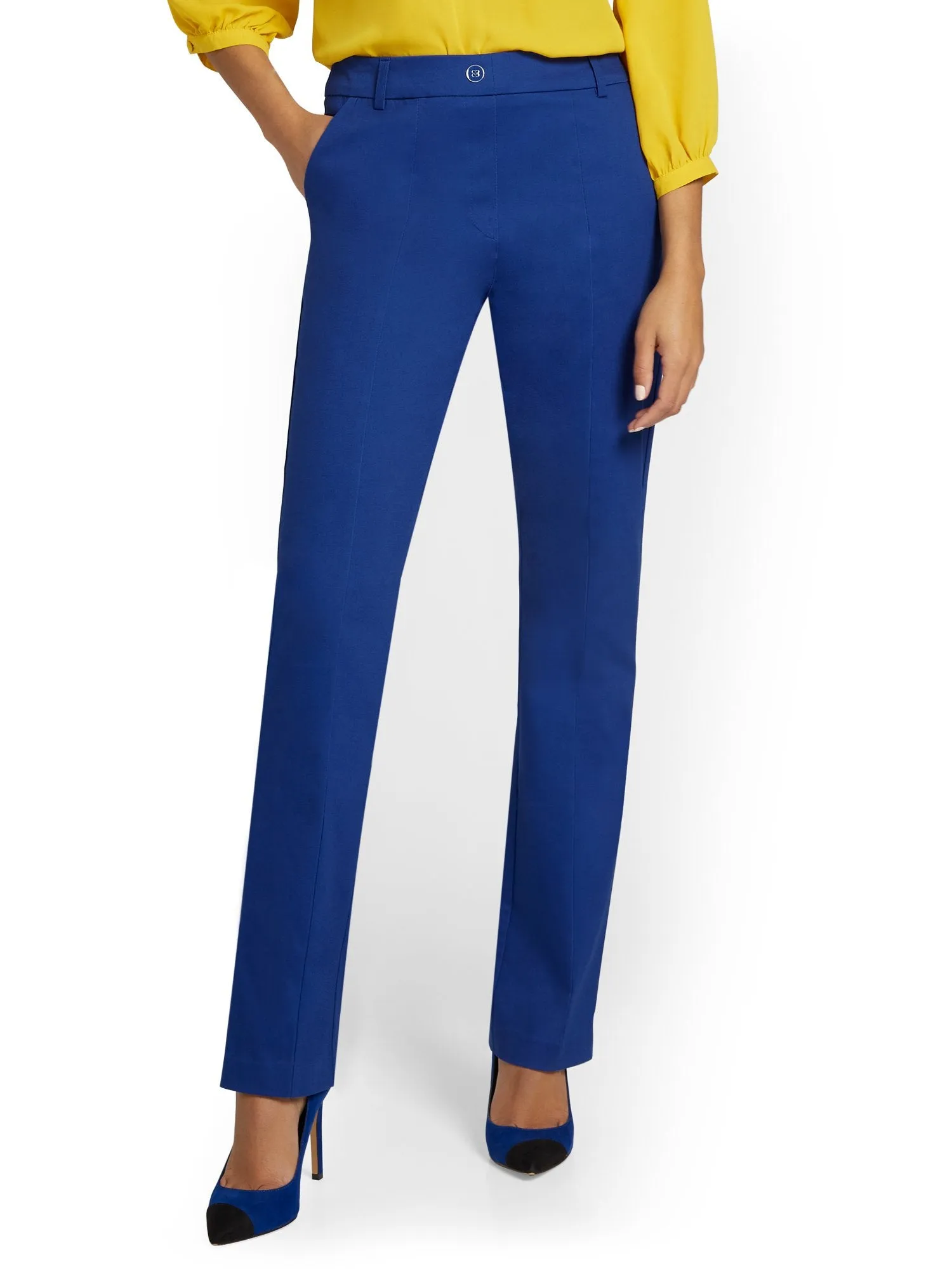 High-Waisted Straight-Leg Pant - NY&Chic Collection