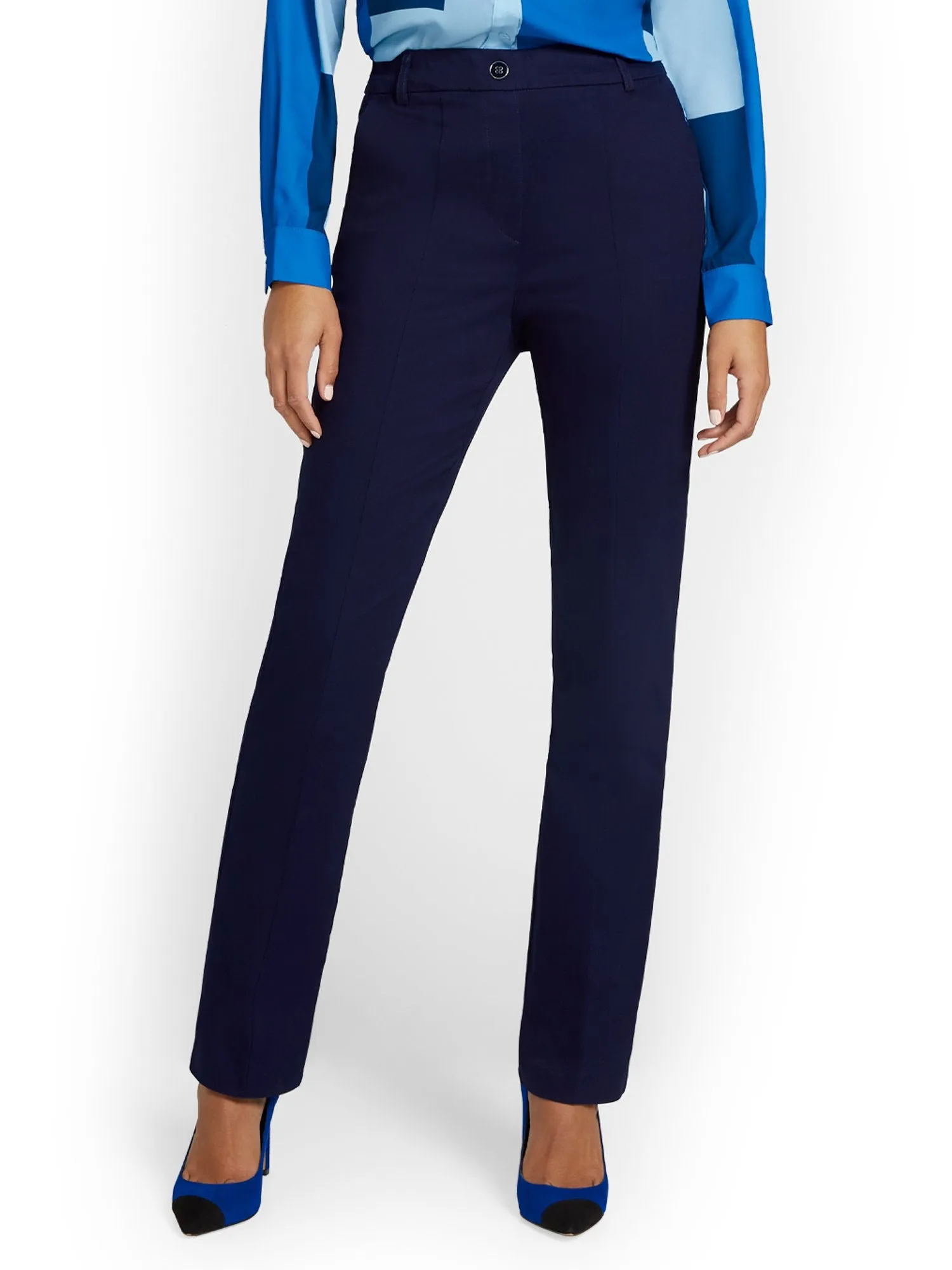 High-Waisted Straight-Leg Pant - NY&Chic Collection