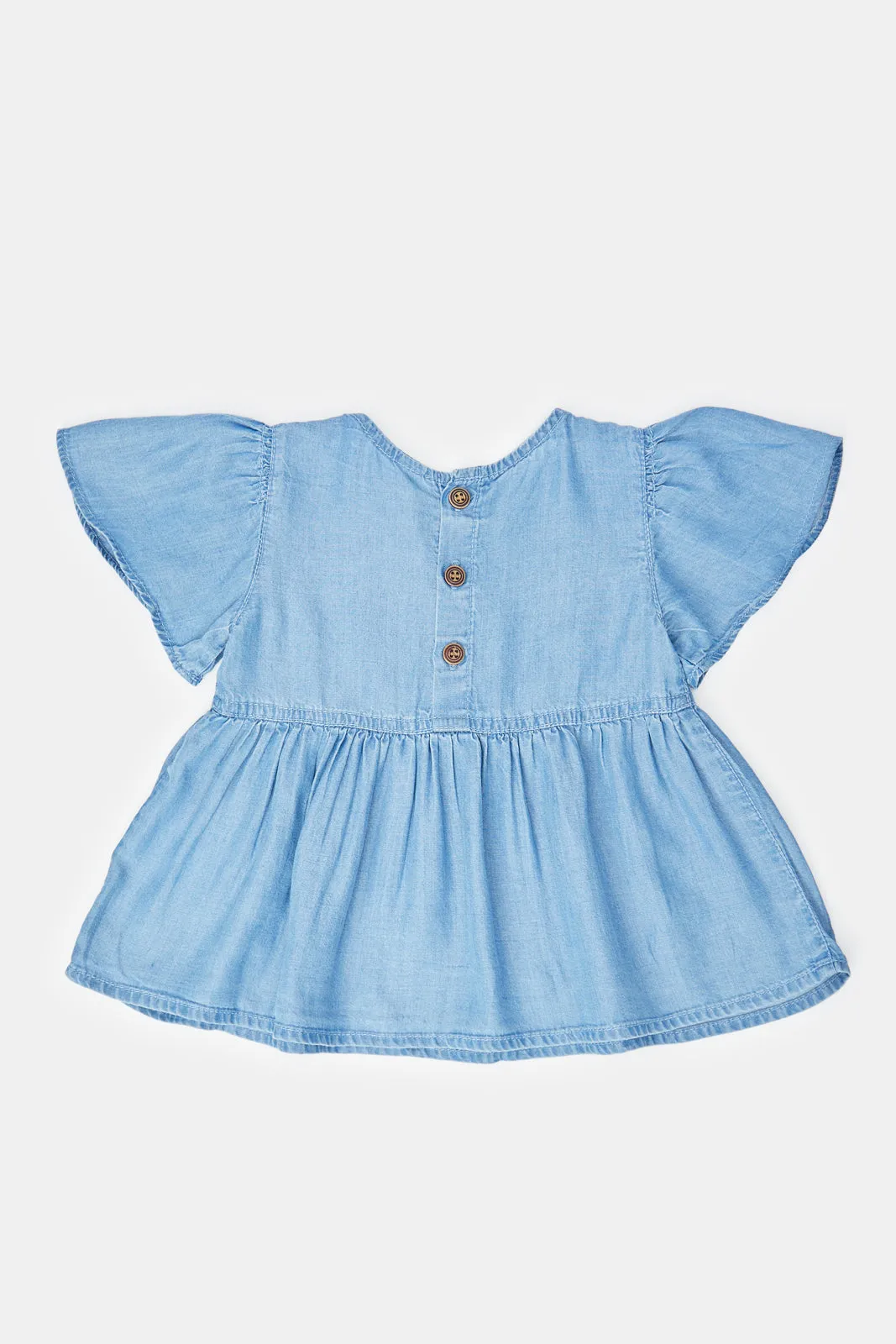 Infant Girls Blue Denim Blouse