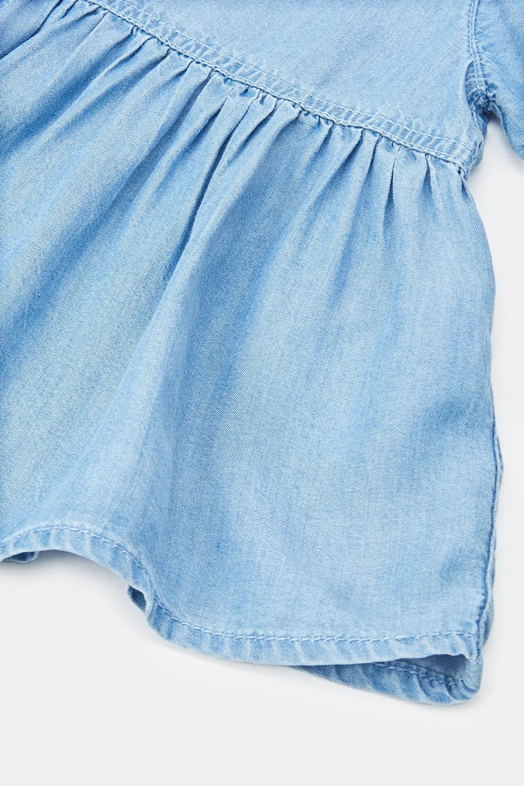 Infant Girls Blue Denim Blouse