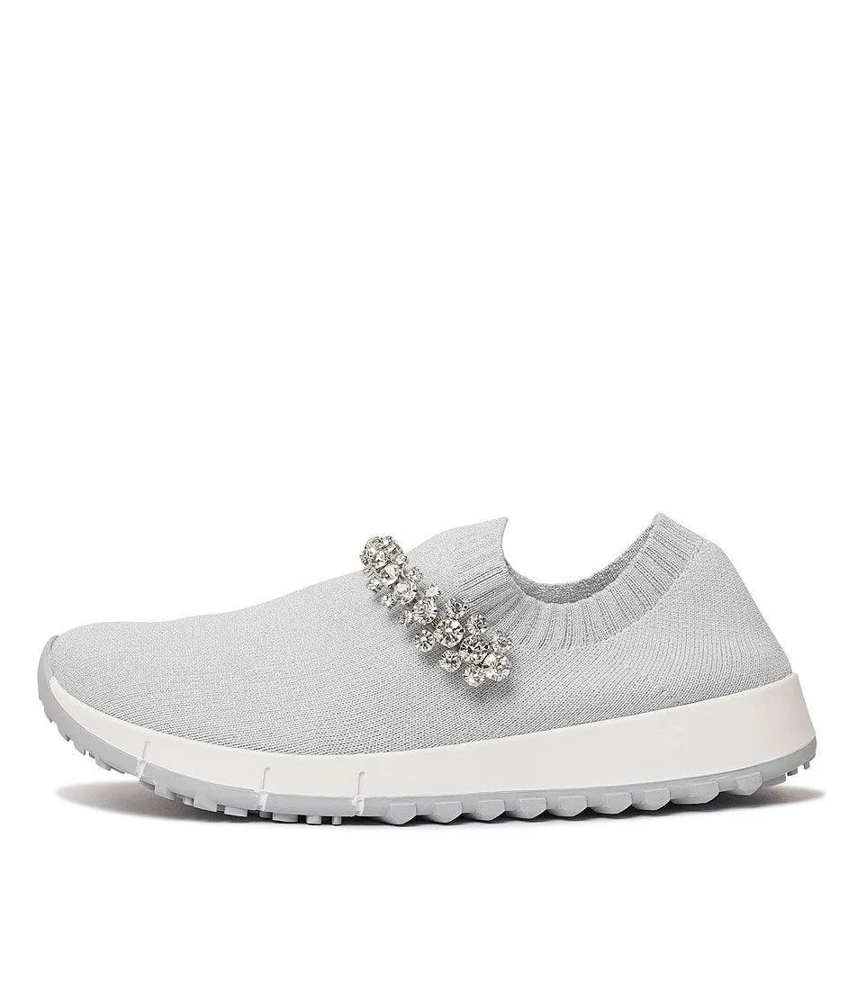 Jolo Misty / Silver Trim Fabric Sneakers