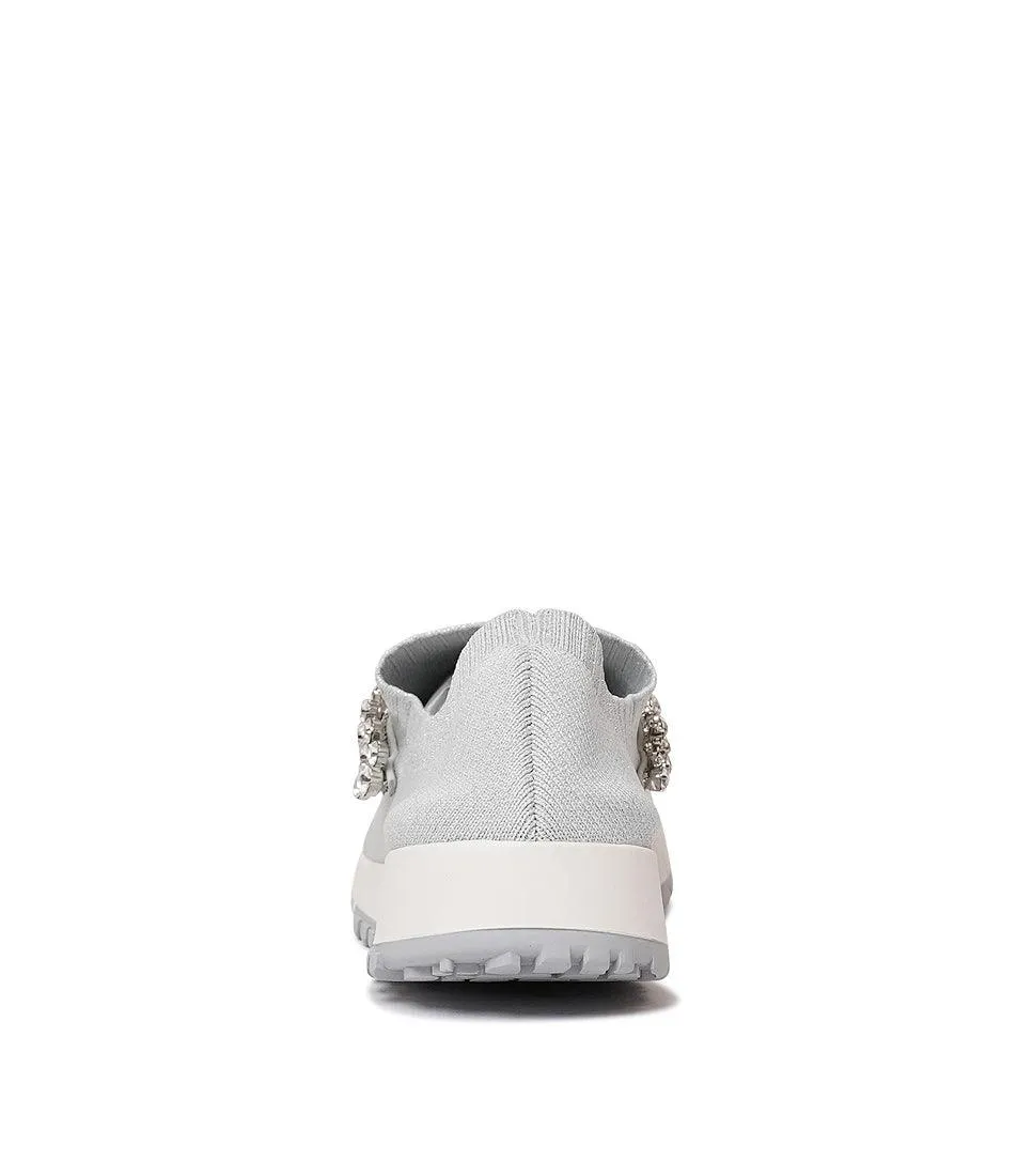 Jolo Misty / Silver Trim Fabric Sneakers