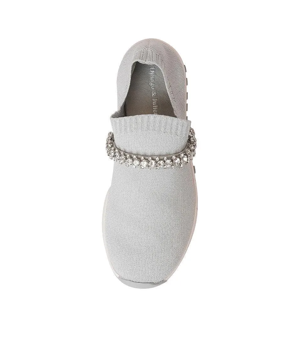 Jolo Misty / Silver Trim Fabric Sneakers