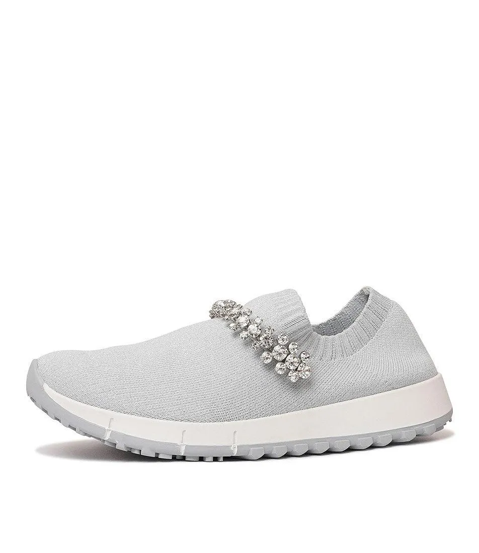 Jolo Misty / Silver Trim Fabric Sneakers