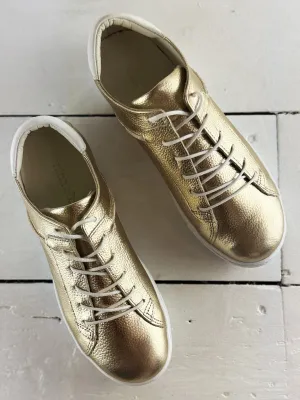 Metallic Gold Trainers