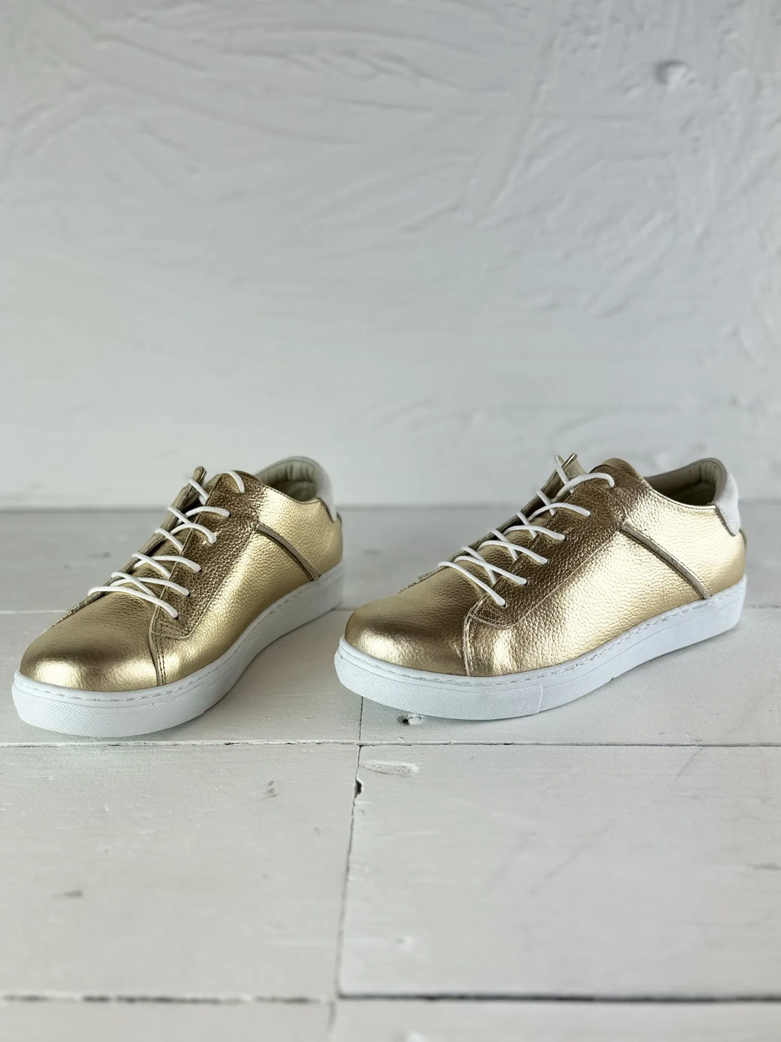 Metallic Gold Trainers