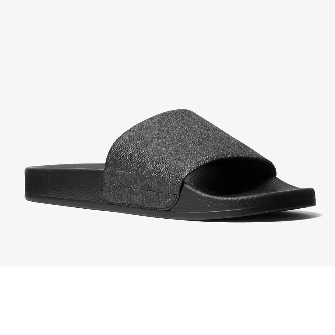 Michael Kors Jake Logo Slide Slides, black