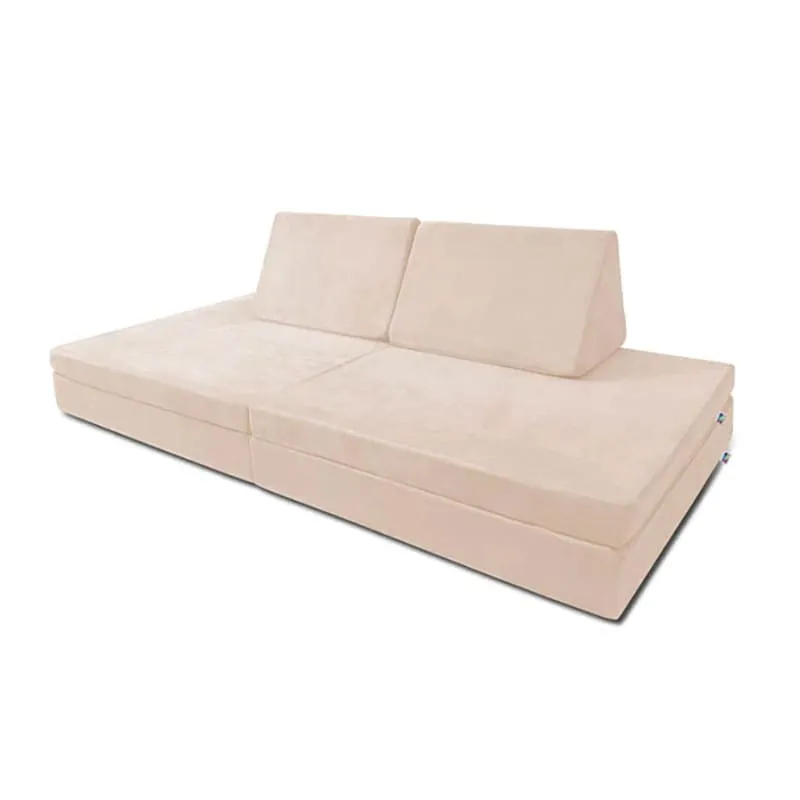 Mod Blox 6 Piece Modular Microsuede Foam Play Couch