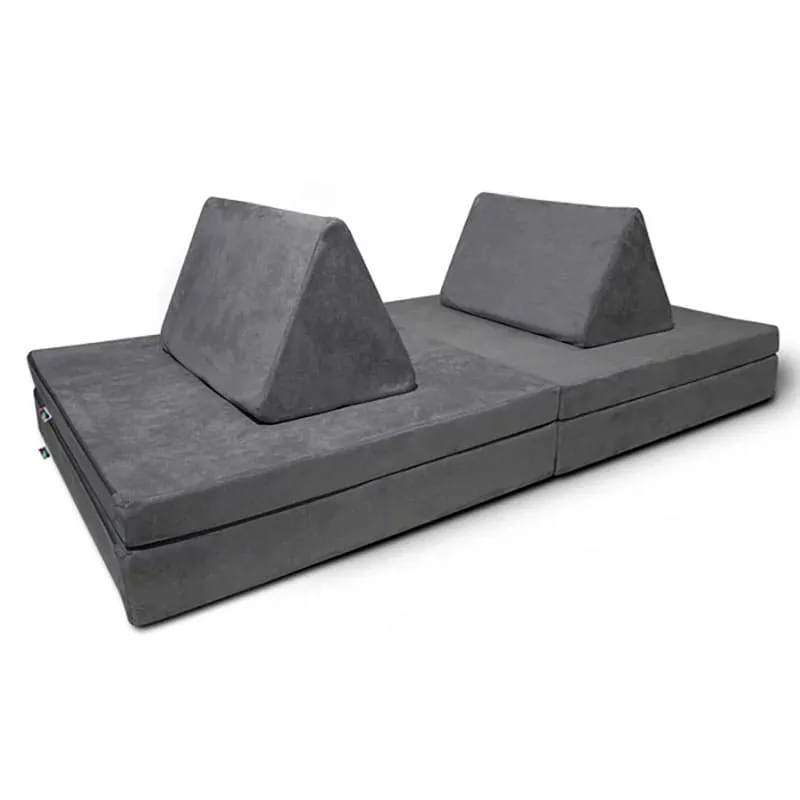 Mod Blox 6 Piece Modular Microsuede Foam Play Couch