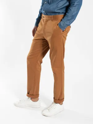 Nutmeg Peach Finish Cotton Spandex Chino