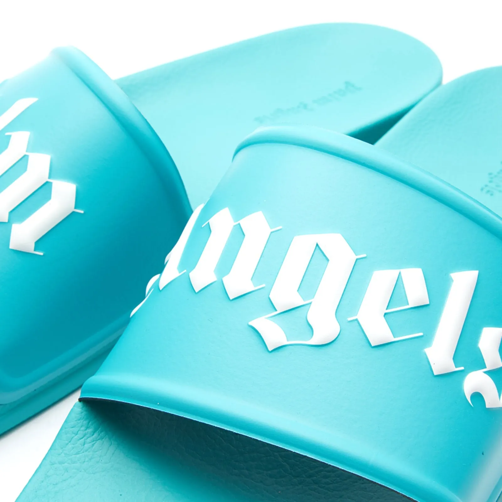 Palm Angels Blue Logo Sliders