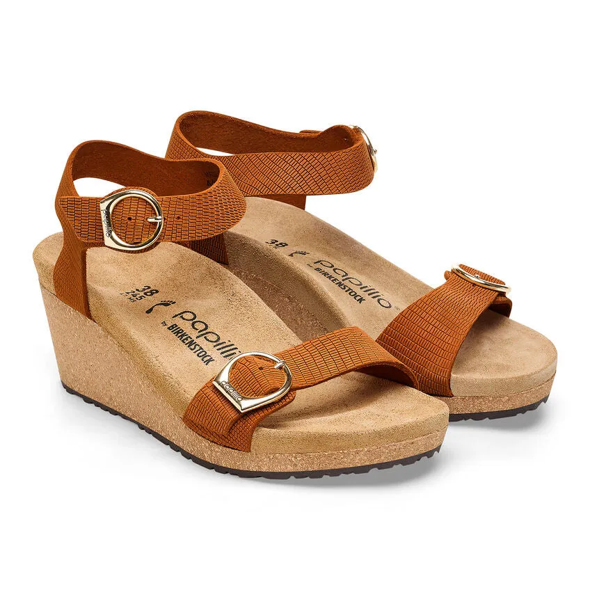 Papillio by Birkenstock Soley Embossed Orange Wedge