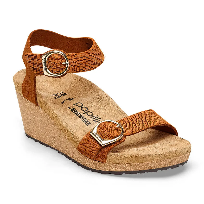 Papillio by Birkenstock Soley Embossed Orange Wedge