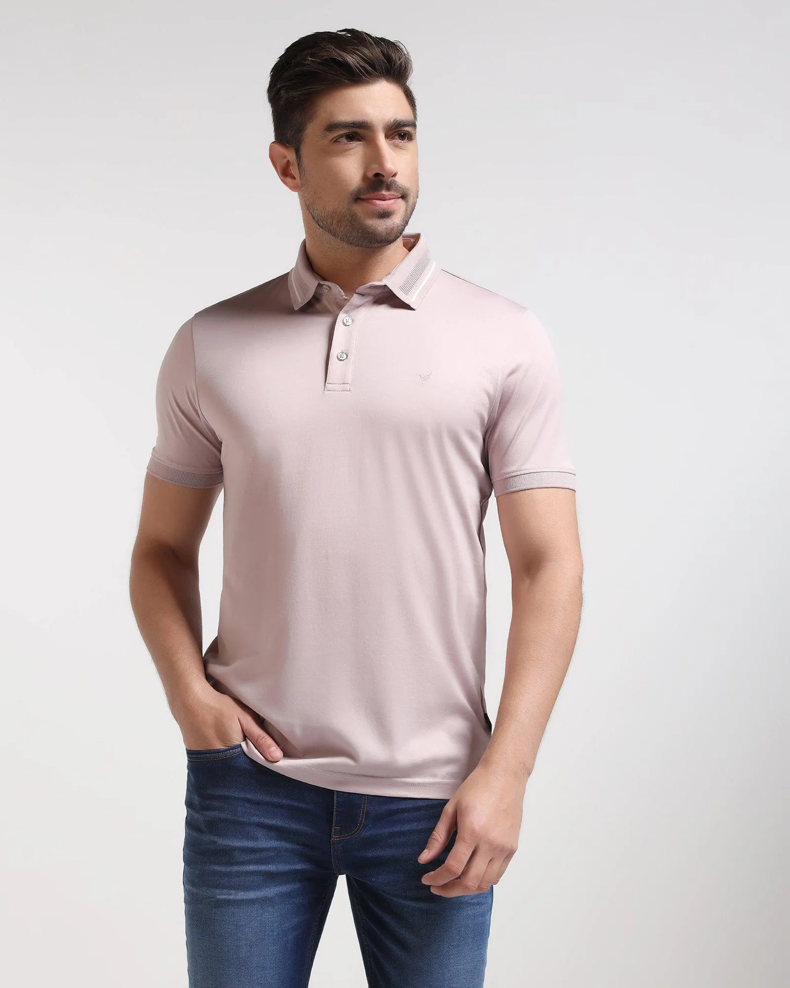 Polo Pink Solid T-Shirt - Peter