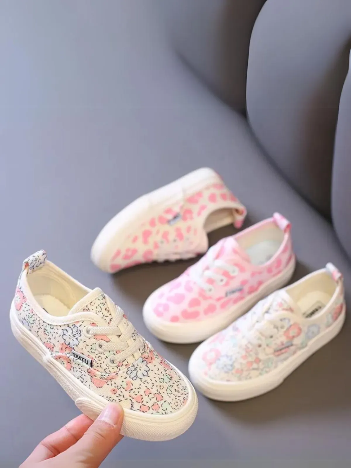 Printed Canvas Sneakers By Liv and Mia