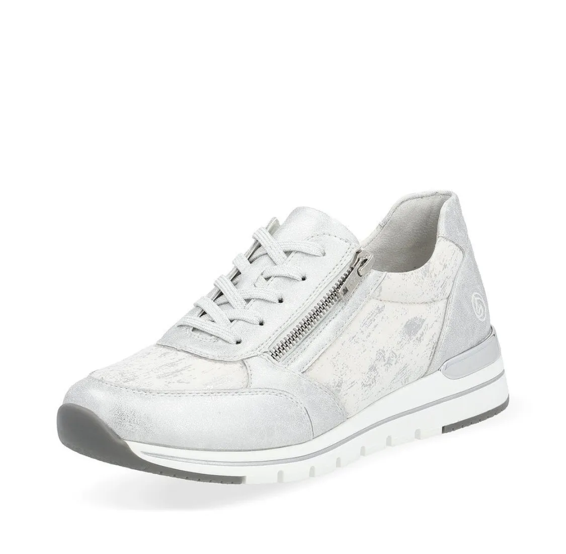 Remonte R6700-91 Odessa White And Silver Combination Trainers